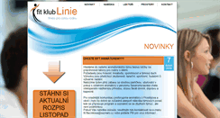 Desktop Screenshot of fitklublinie.cz